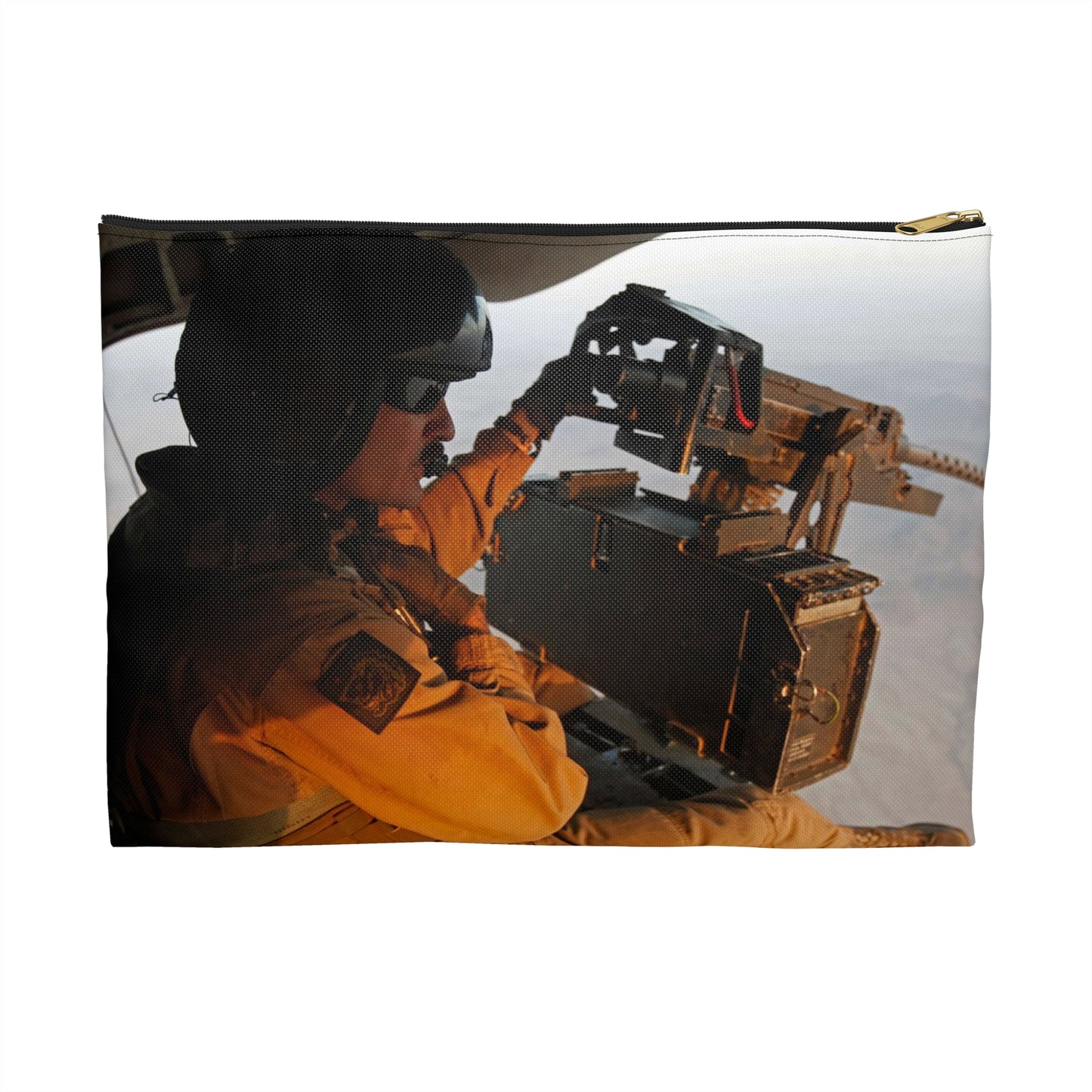 U.S. Marine Corps Staff Sgt. Peter A. Montalvo, a crew Large Organizer Pouch with Black Zipper