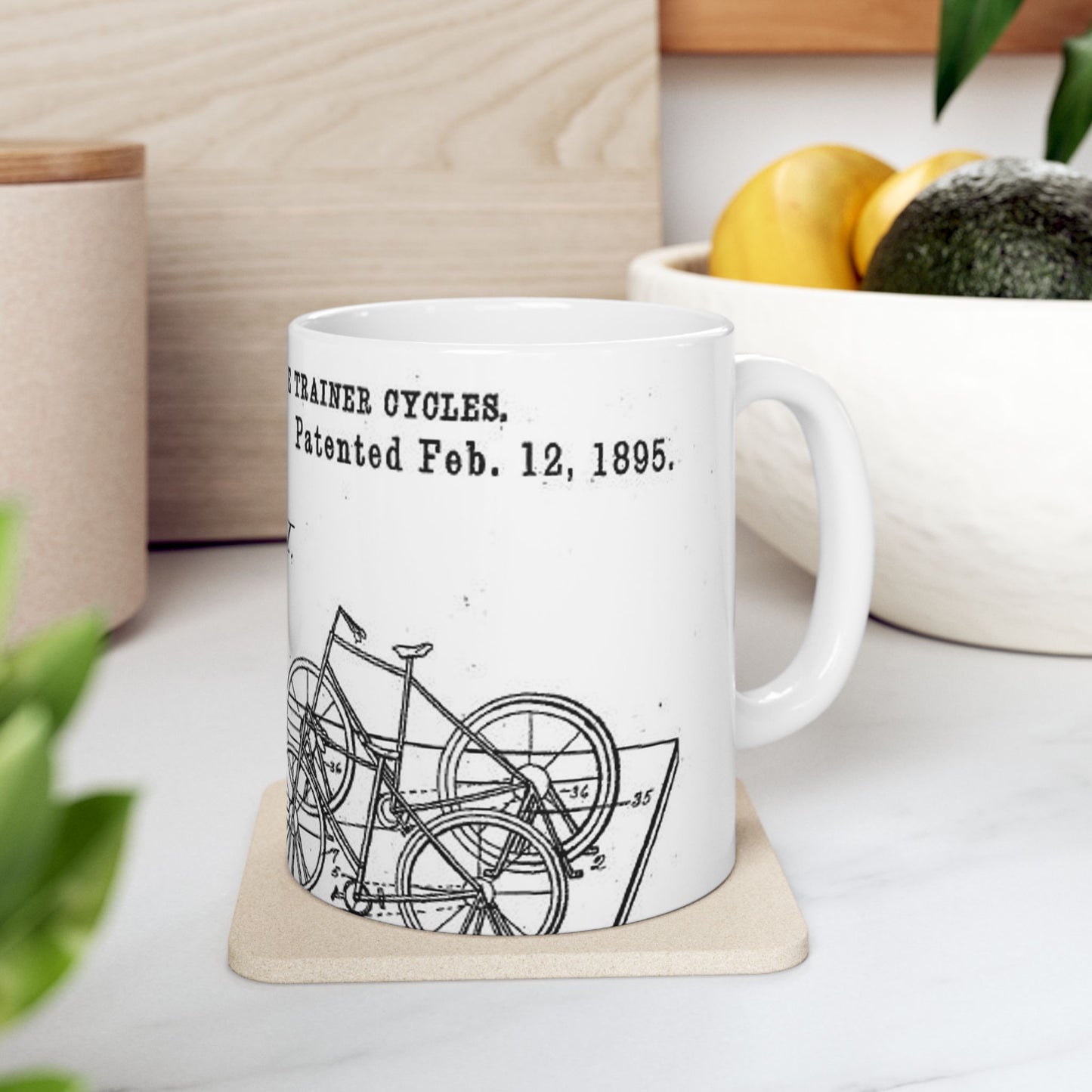 Patent drawing - RacingBikesPatent Public domain  image Beautiful Novelty Ceramic Coffee Mug 11oz