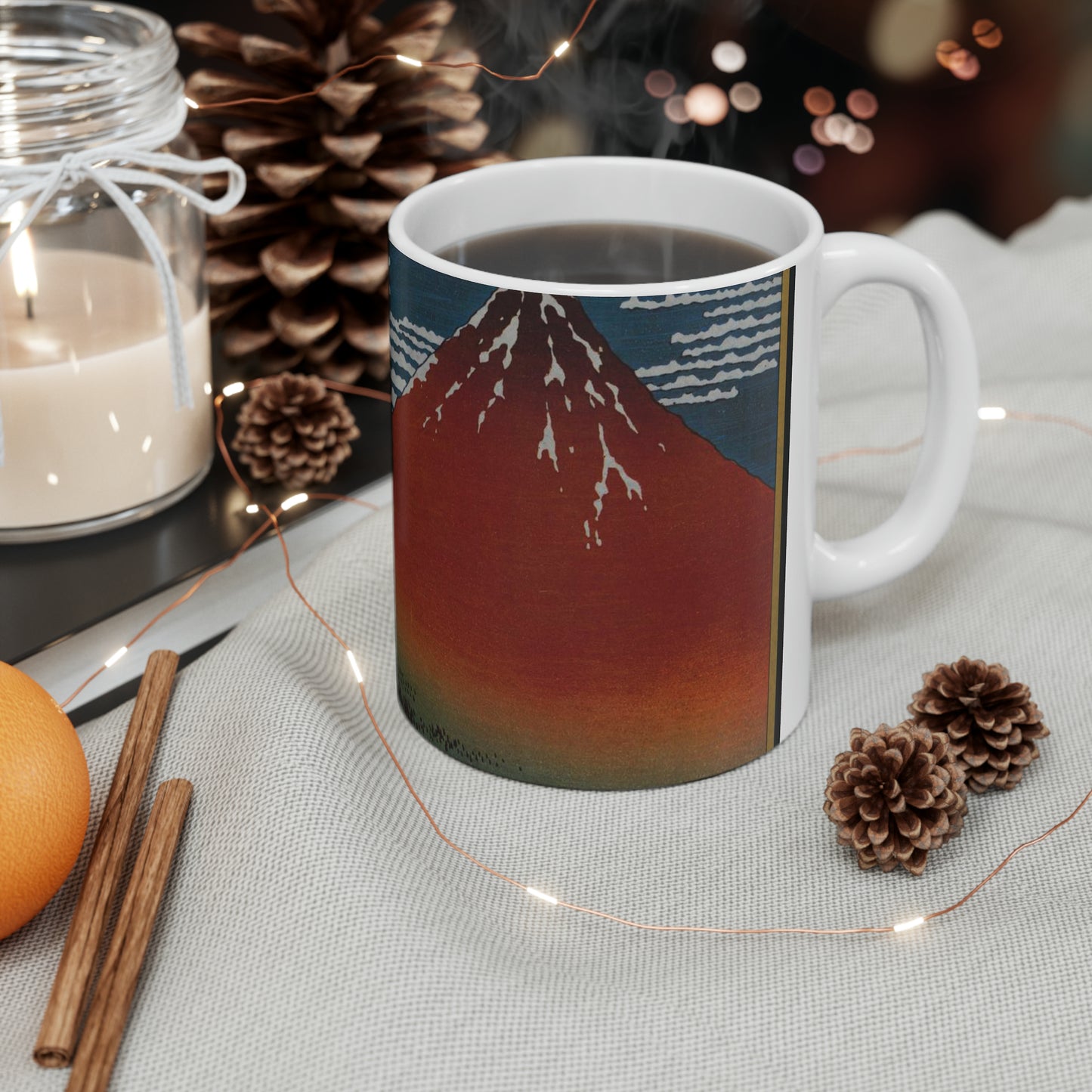 Aka-Fuji, from The 36 Views of Mt. Fuji, 1979 Beautiful Novelty Ceramic Coffee Mug 11oz