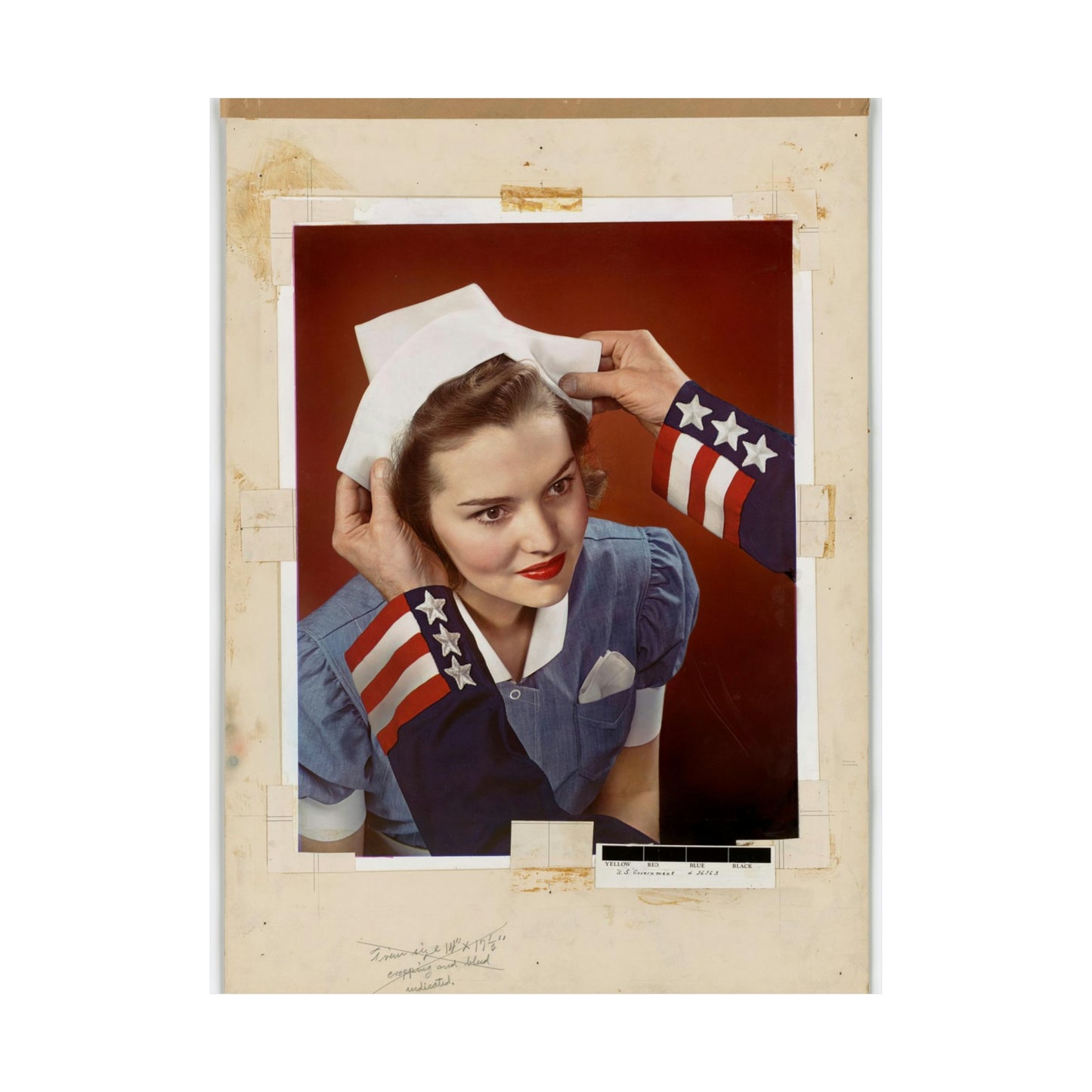 [Nurse having a nurse's cap place on her head] [Victor Keppler] High Quality Matte Wall Art Poster for Home, Office, Classroom