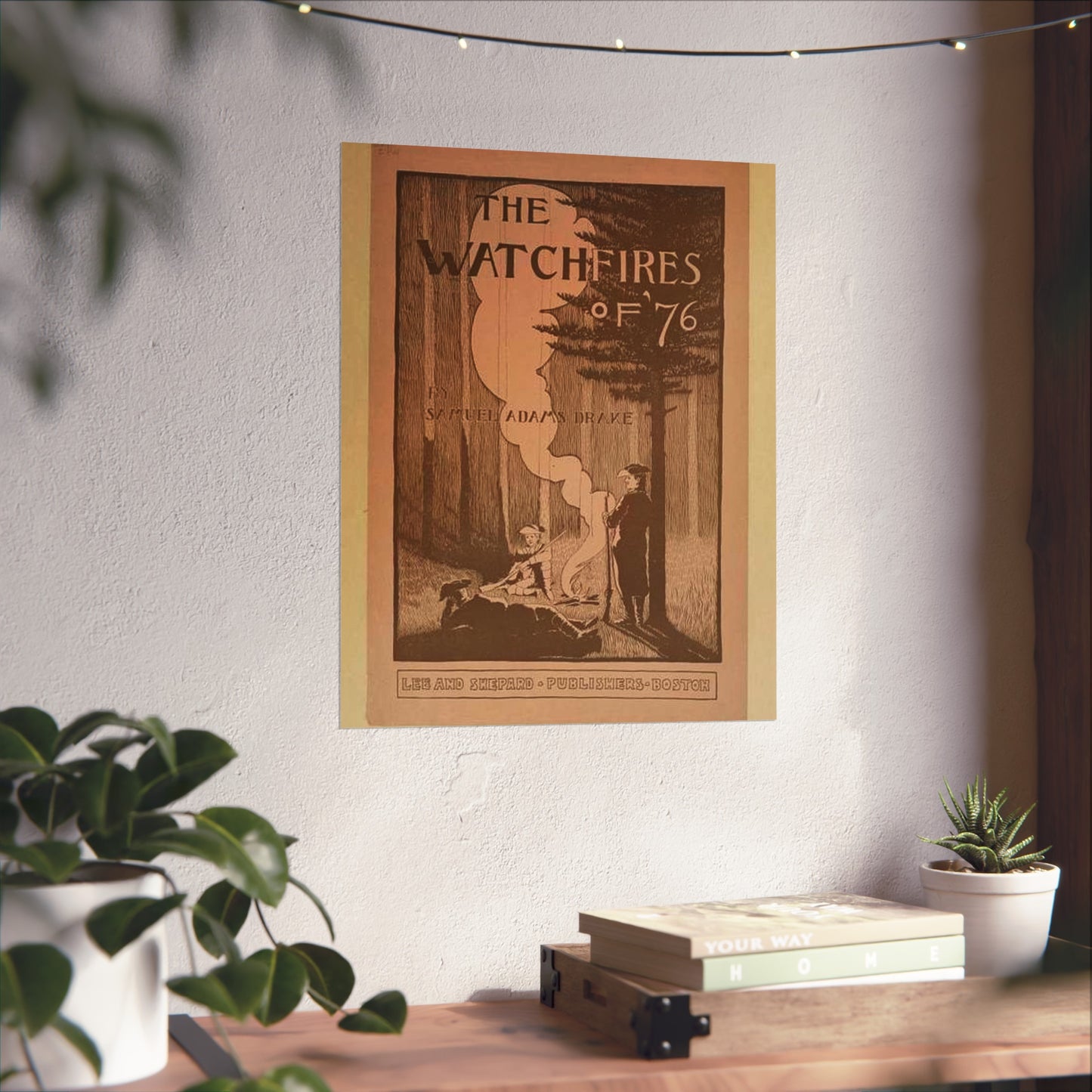 The watchfires of '76., Art Nouveau Poster High Quality Matte Wall Art Poster for Home, Office, Classroom