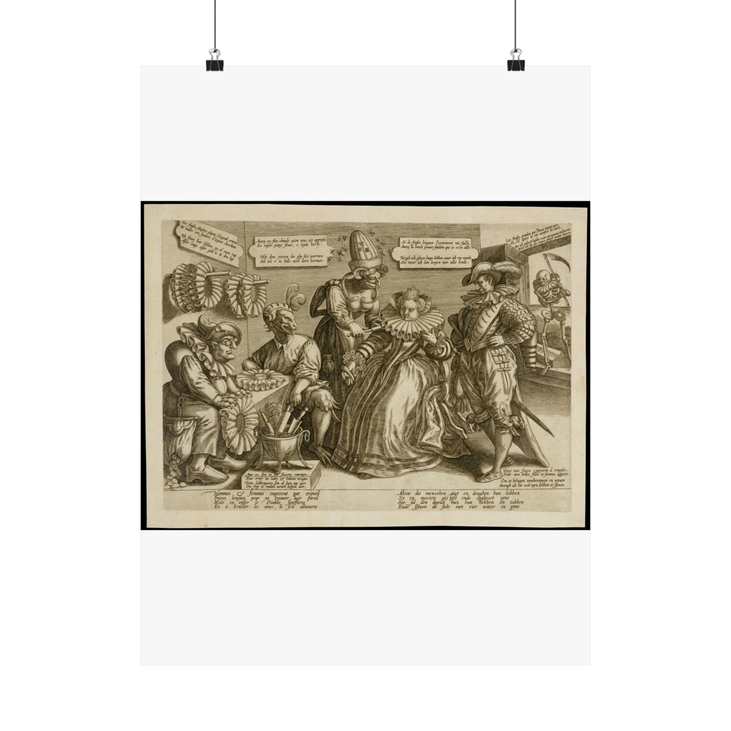 Maerten de Vos - The Pride of Women: Ruffs High Quality Matte Wall Art Poster for Home, Office, Classroom