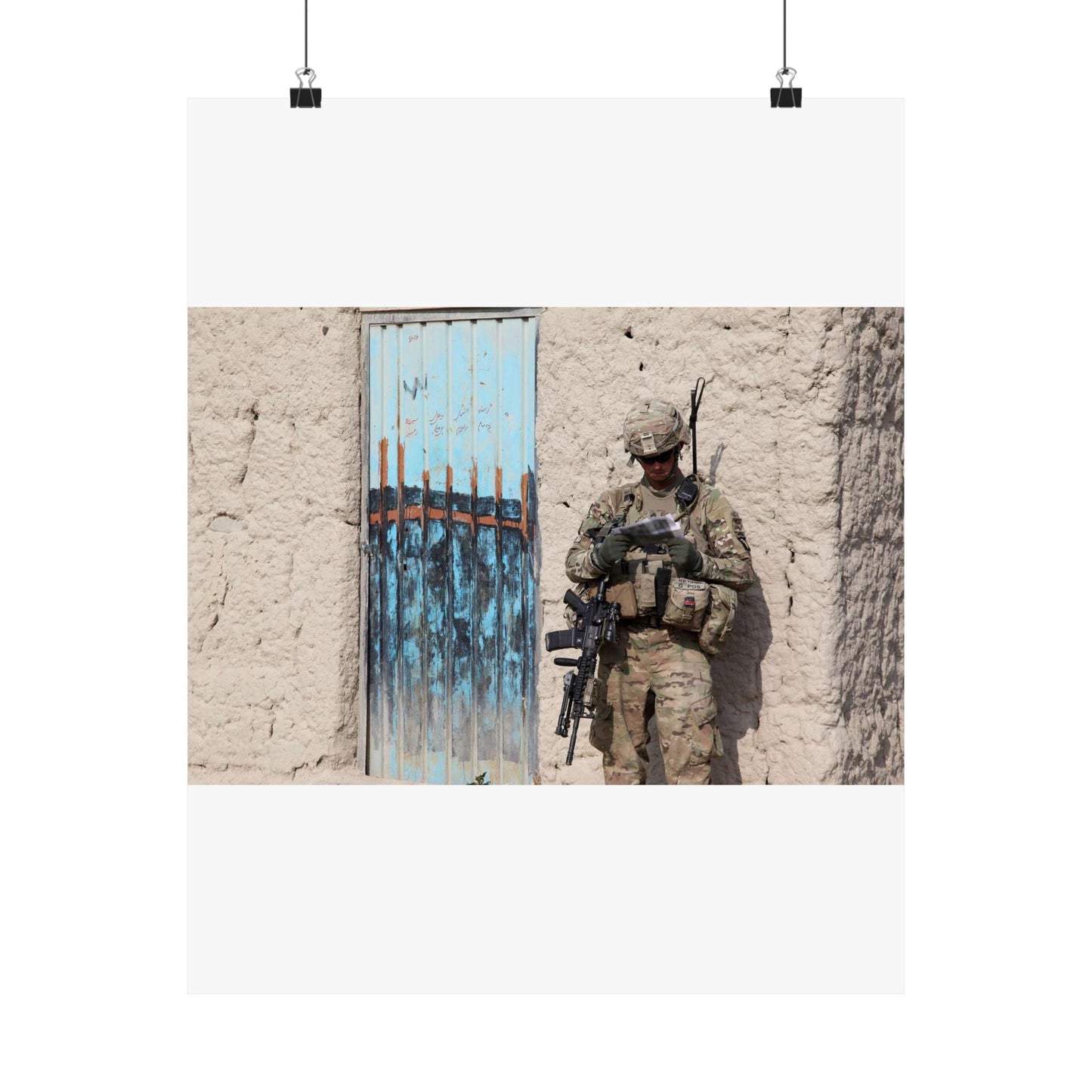 U.S. Army Sgt. Keith Keller, a combat engineer assigned High Quality Matte Wall Art Poster for Home, Office, Classroom