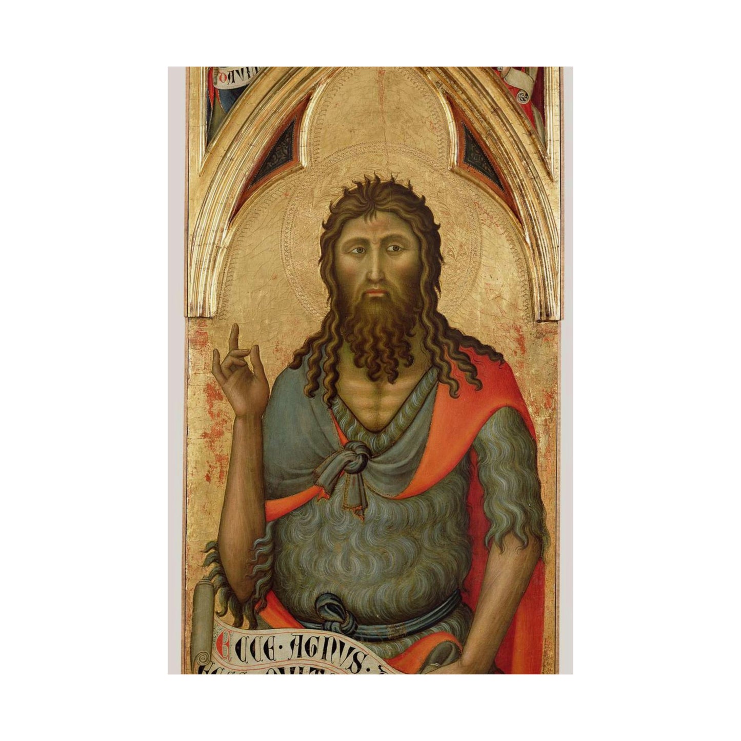 Luca di Tommè (Italian, active 1355 - 1389) - Saint John the Baptist - Google Art Project High Quality Matte Wall Art Poster for Home, Office, Classroom