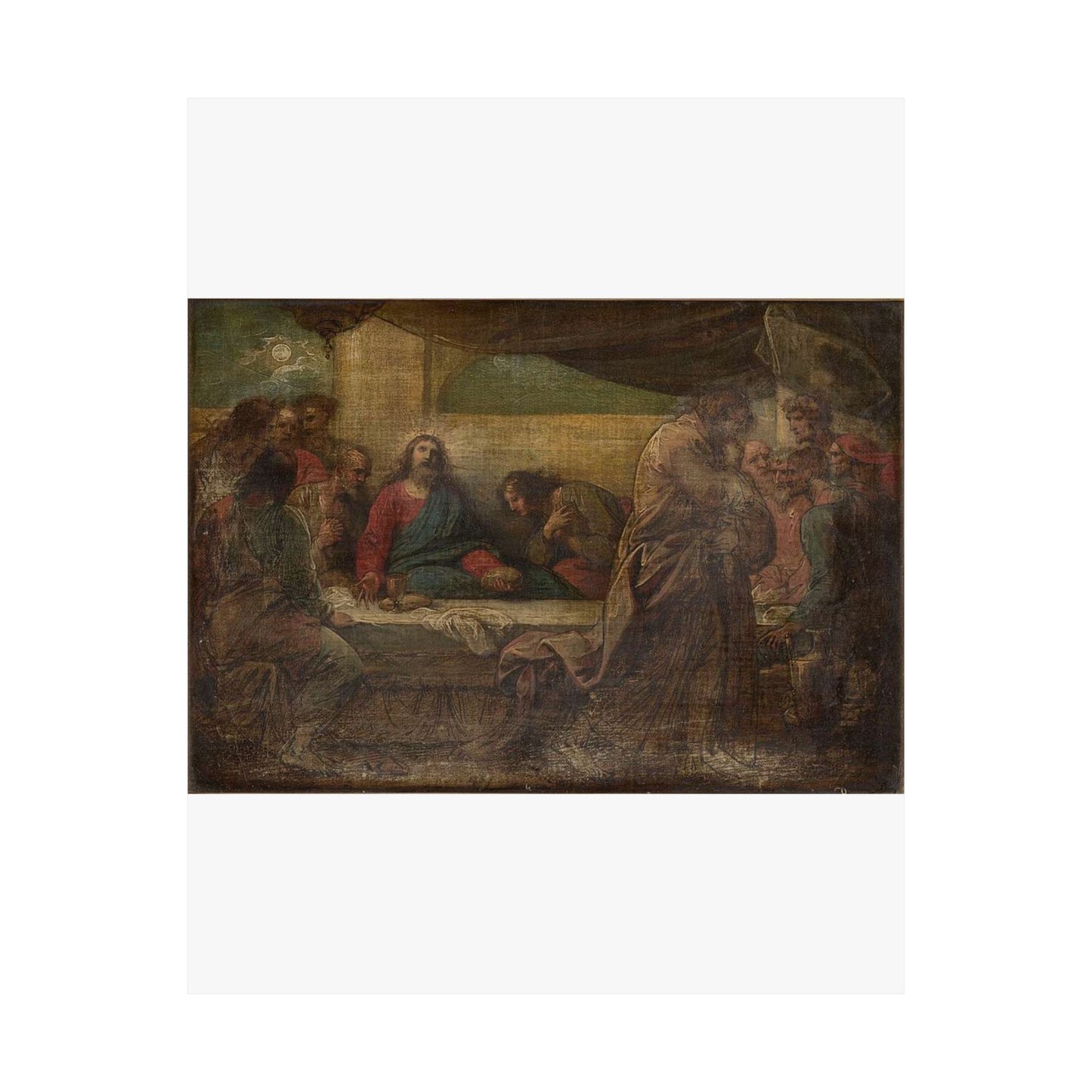 Second Sketch for The Last Supper by Benjamin West 1786 High Quality Matte Wall Art Poster for Home, Office, Classroom