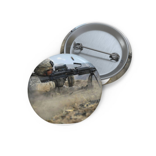U.S. Army Pvt. John Stafinski, a native of Seville, Pin Buttons with Crisp Design
