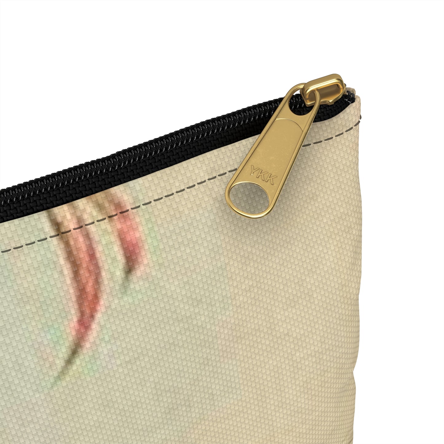 The talking bird. - Drawing. Public domain image. Large Organizer Pouch with Black Zipper