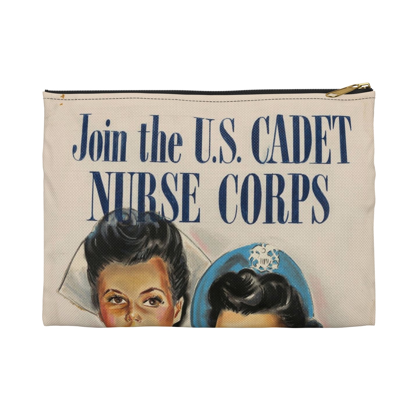 Join the U.S. Cadet Nurse Corps Large Organizer Pouch with Black Zipper