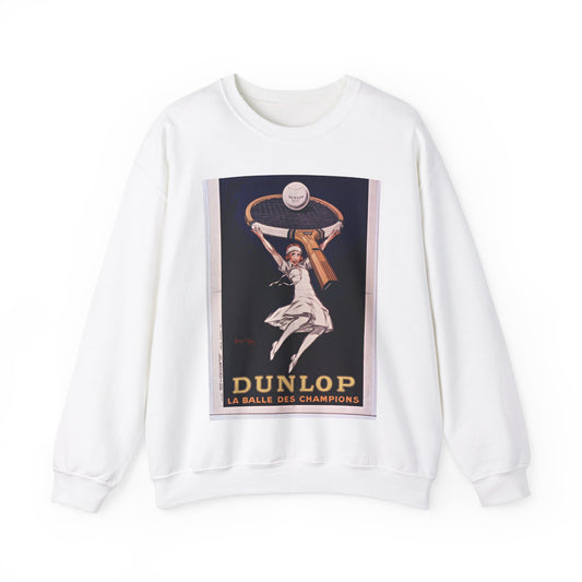 Dunlop, la balle des champions - Art Deco public domain image White Heavy Blend Adult Crew Neck SweatShirt