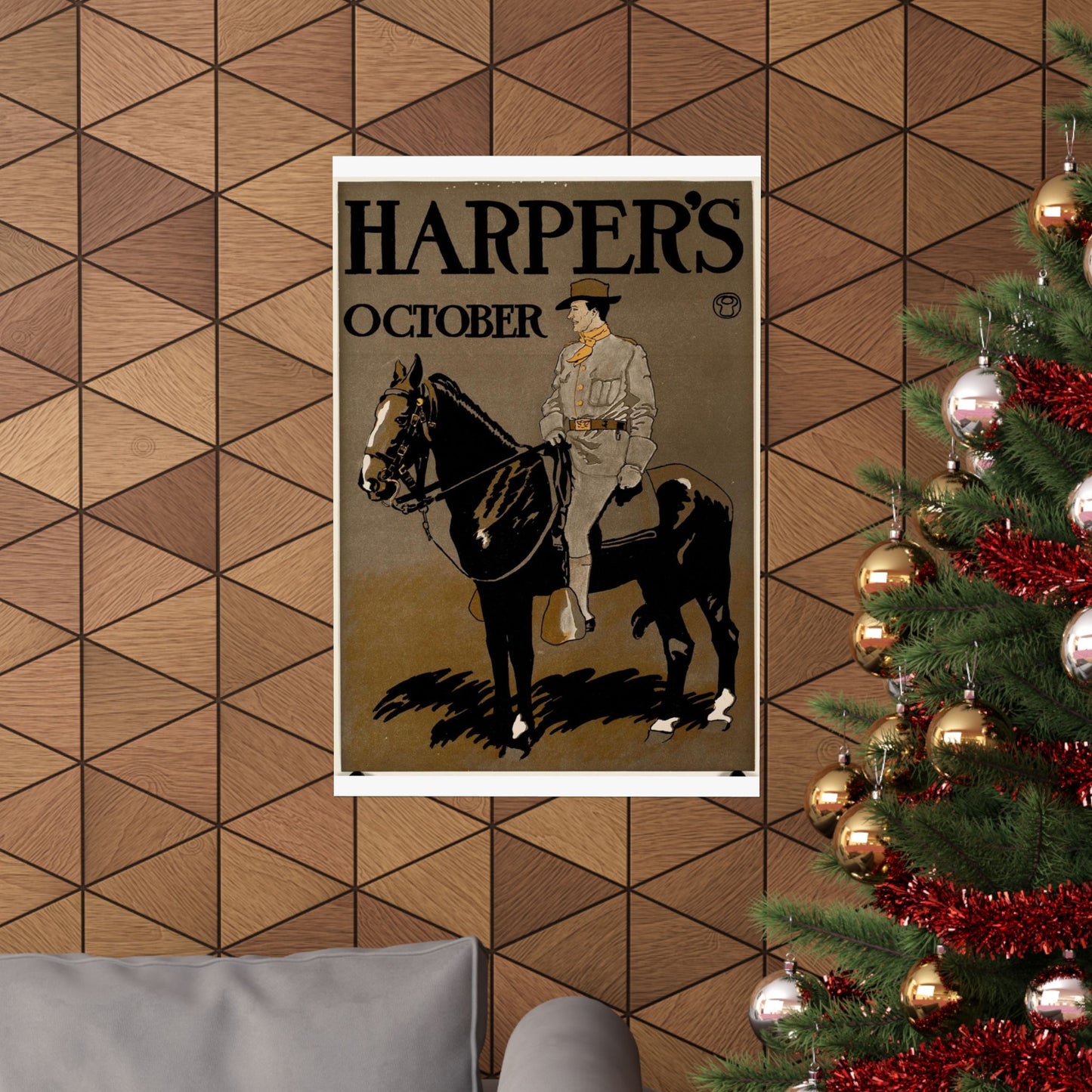 Edward Penfield - Edward Penfield, Harper's October High Quality Matte Wall Art Poster for Home, Office, Classroom