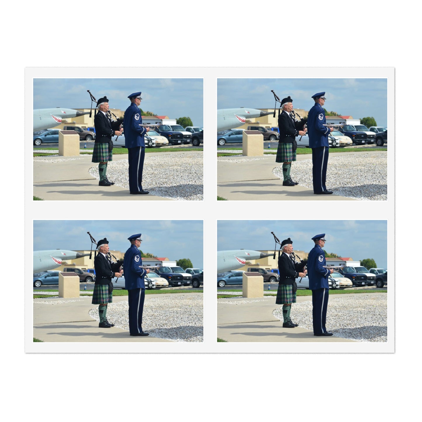 During the Twenty-Fifth Air Force Remembrance Ceremony Laminated UV Protective Vinyl Stickers