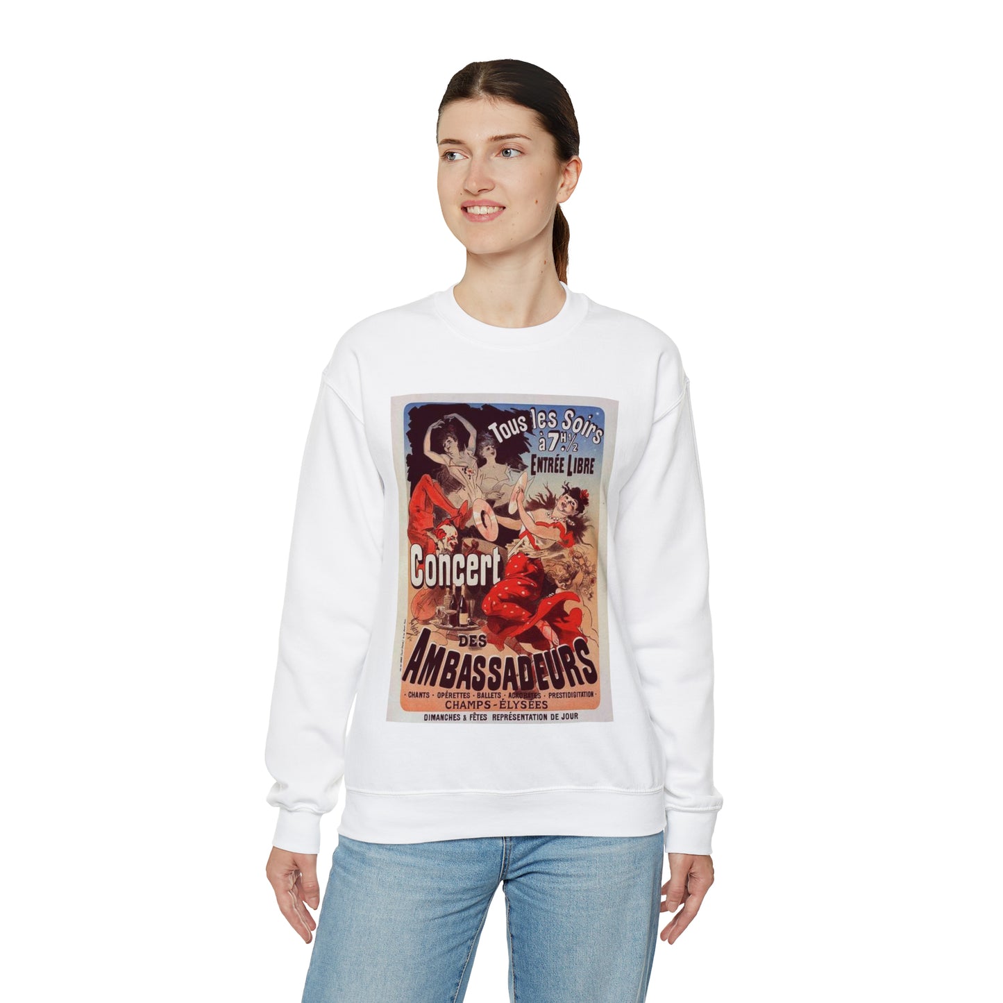 Affiche pour le "Concert des Ambassadeurs". White Heavy Blend Adult Crew Neck SweatShirt