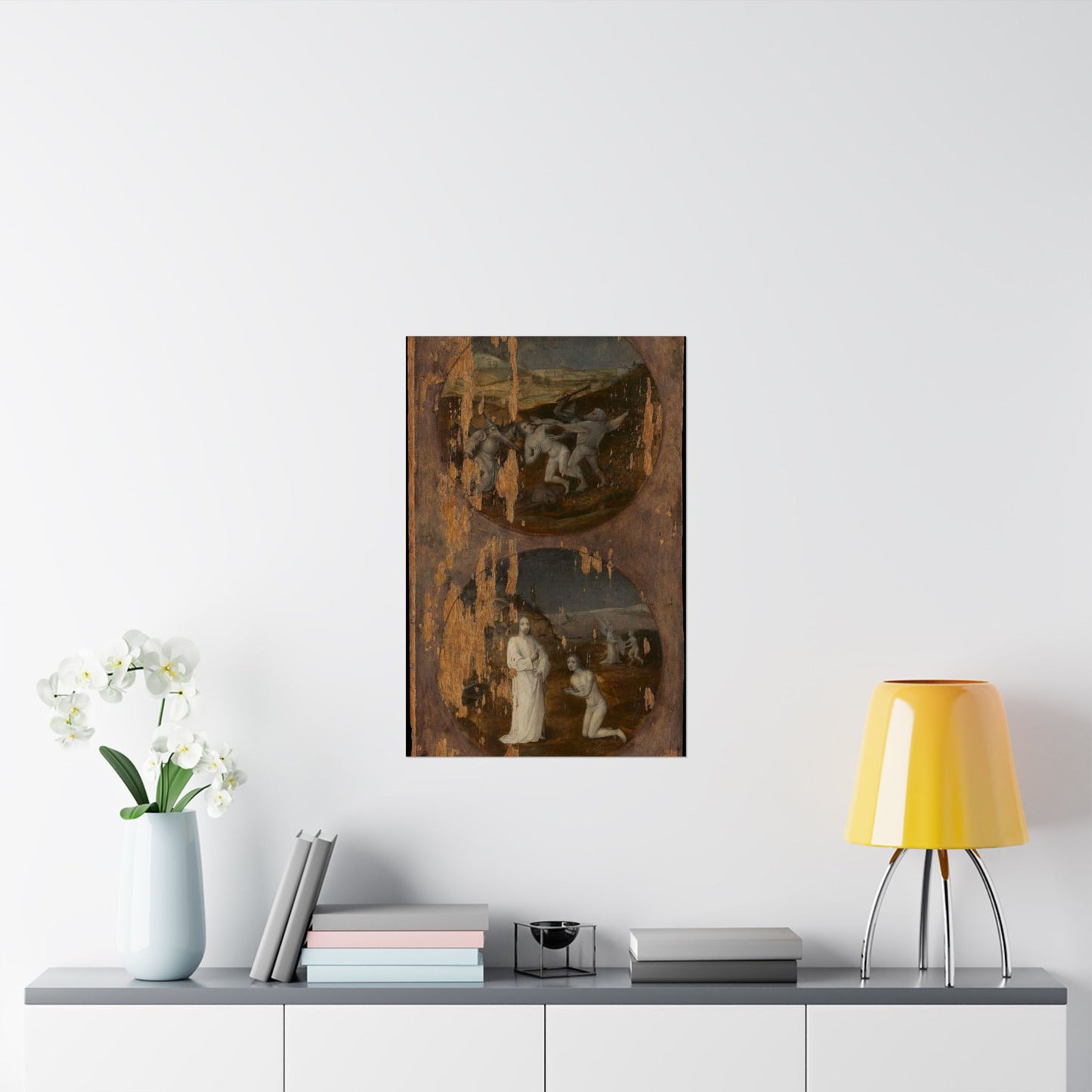 Flood Panels (The Flood – reverse), ca. 1508-1516 High Quality Matte Wall Art Poster for Home, Office, Classroom