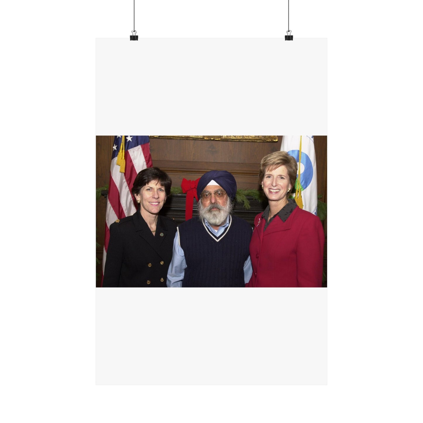 Administrator Christine Todd Whitman /Deputy Administrator Linda Fisher meet staff [412-APD-A109-DSC_0019.JPG] High Quality Matte Wall Art Poster for Home, Office, Classroom