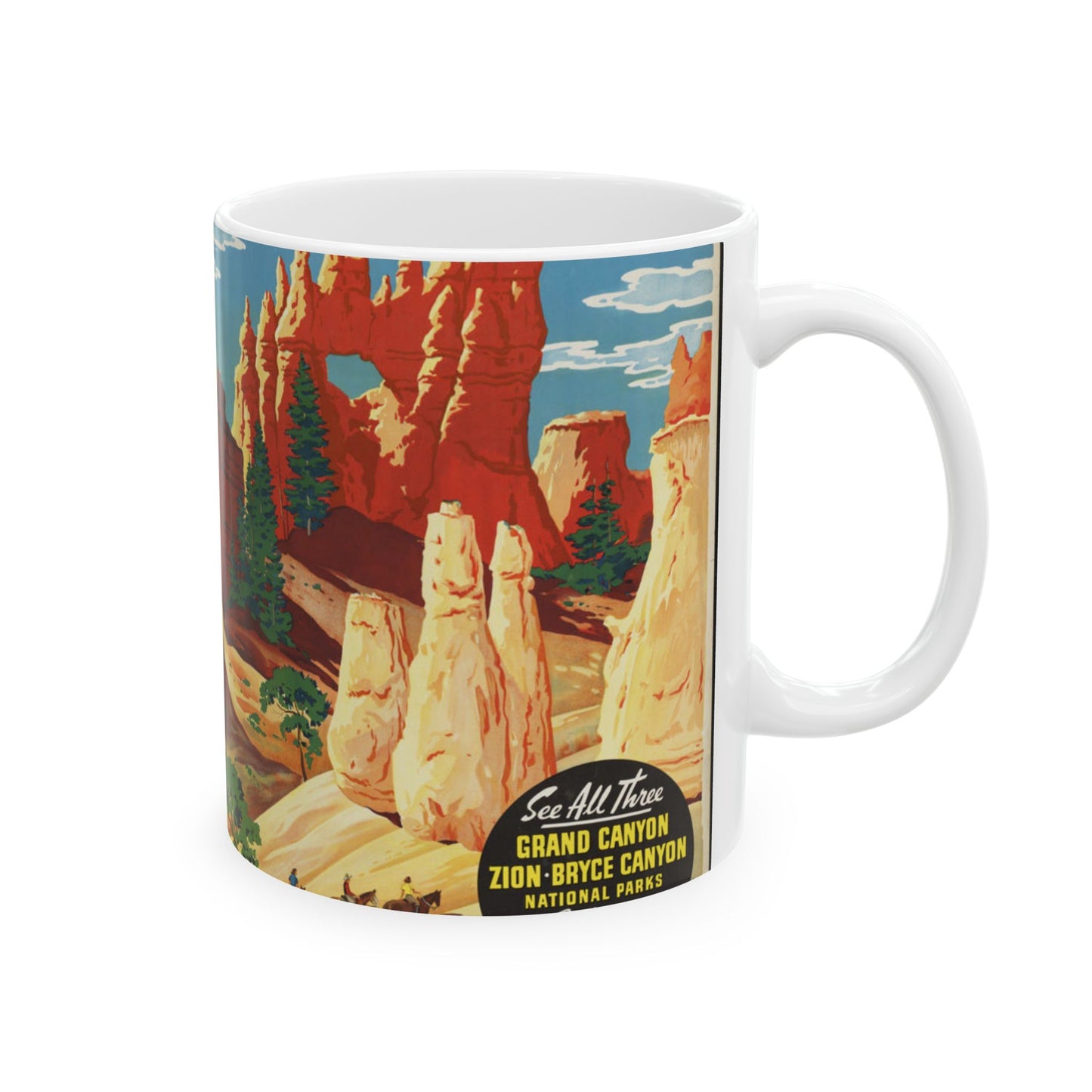 Vintage Travel Posters, 1920s-1930s Beautiful Novelty Ceramic Coffee Mug 11oz