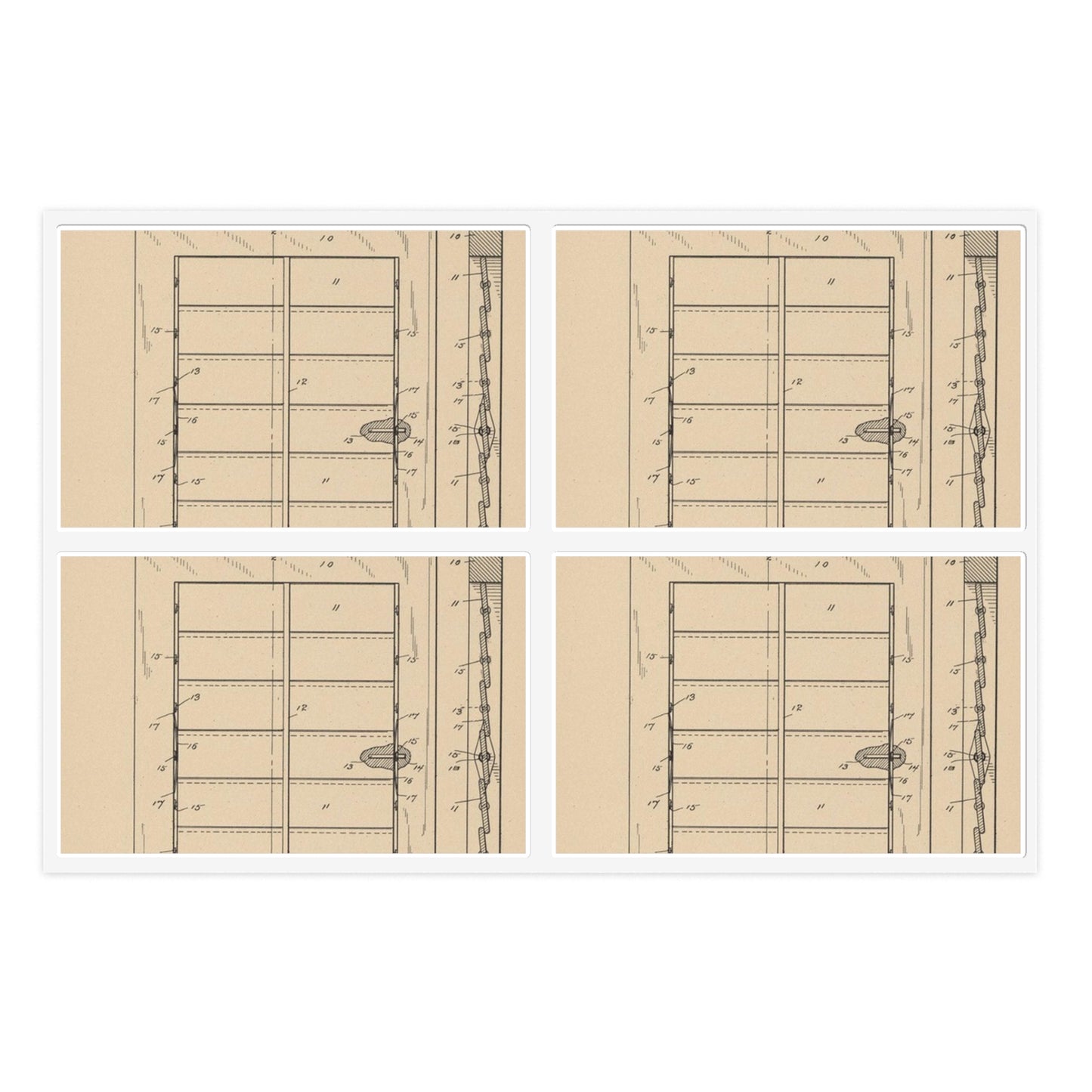 Patent Drawing of Engine - for a Window Blind Public domain  image Laminated UV Protective Vinyl Stickers