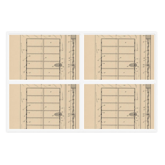 Patent Drawing of Engine - for a Window Blind Public domain  image Laminated UV Protective Vinyl Stickers