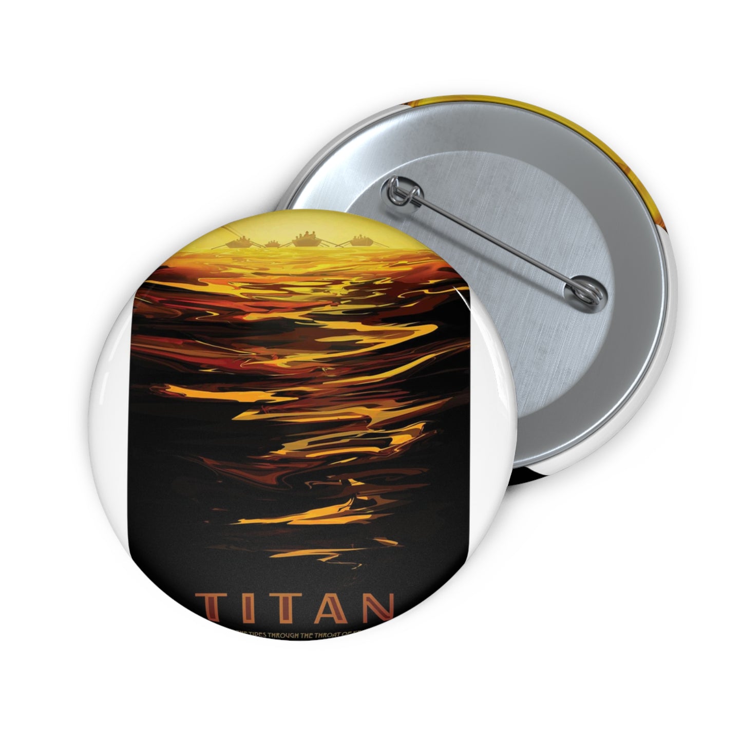 JPL Visions of the Future, Titan Pin Buttons with Crisp Design