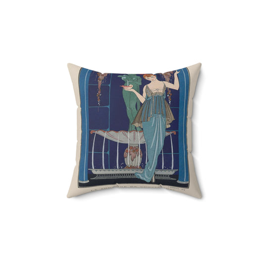 Gazette du Bon Ton. Art – Modes & Frivolités: Evening Attire Decorative Accent Square Pillow