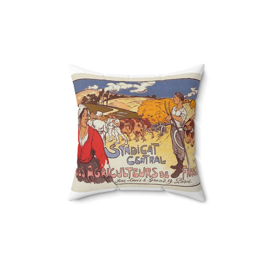 Affiche pour le "Syndicat central des Agriculteurs de France". Decorative Accent Square Pillow