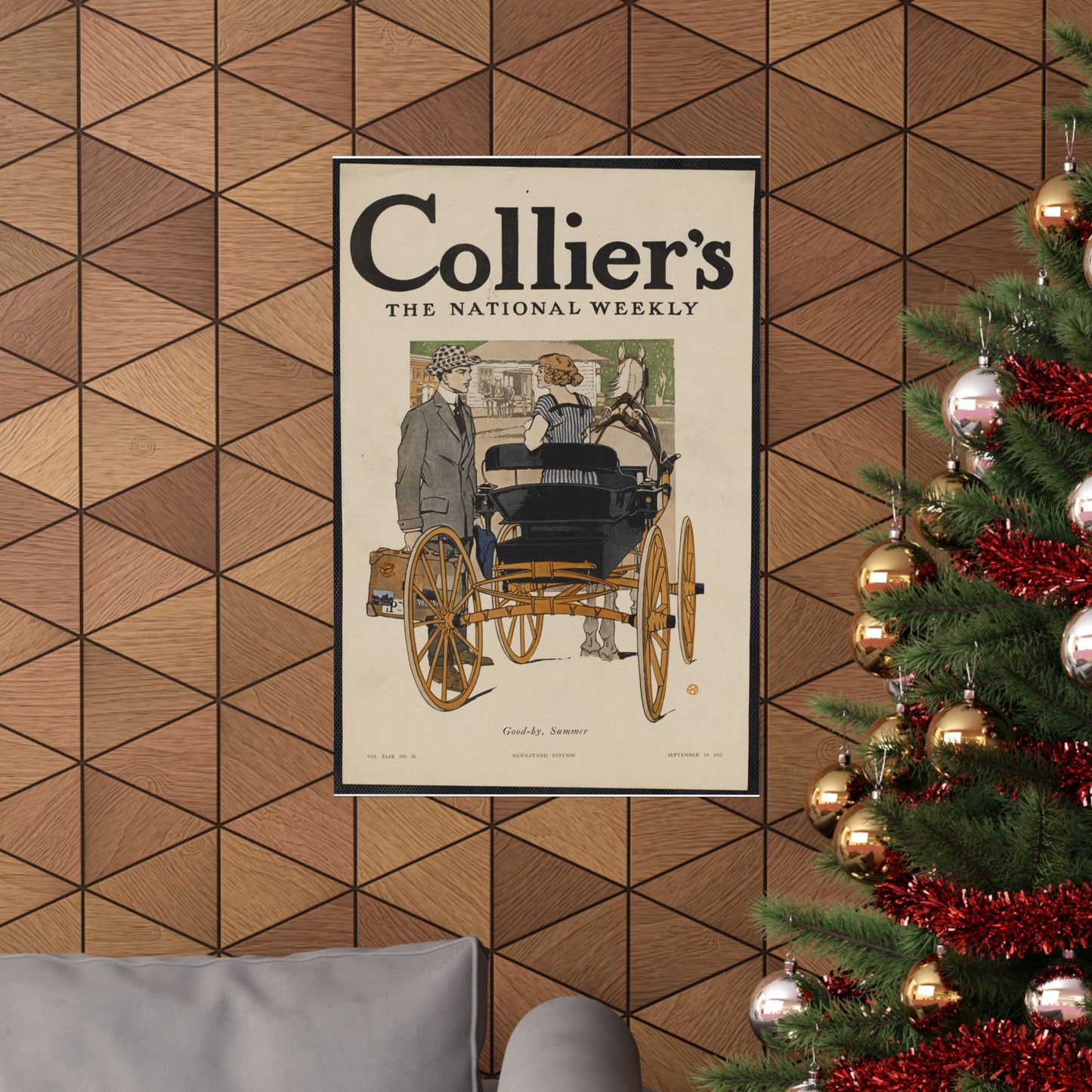 Collier's, the national weekly. Good-by, summer. High Quality Matte Wall Art Poster for Home, Office, Classroom