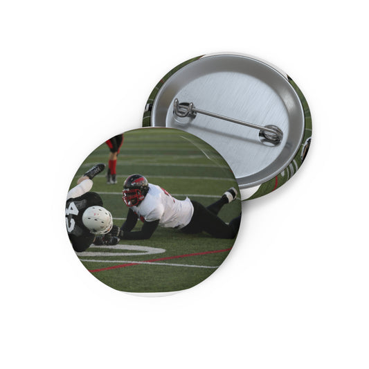 Fred Spencer, Falcons defensive lineman, trips up a Pin Buttons with Crisp Design