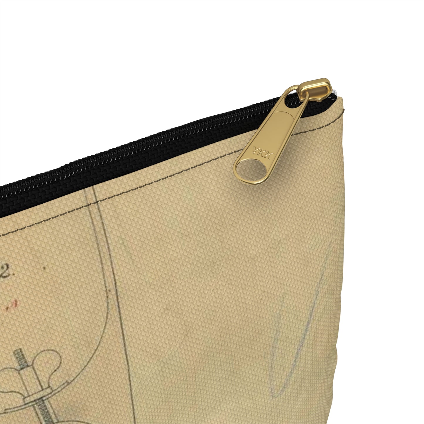 Patent drawing - for Jonathan Russell's Artificial Leg Public domain  image Large Organizer Pouch with Black Zipper