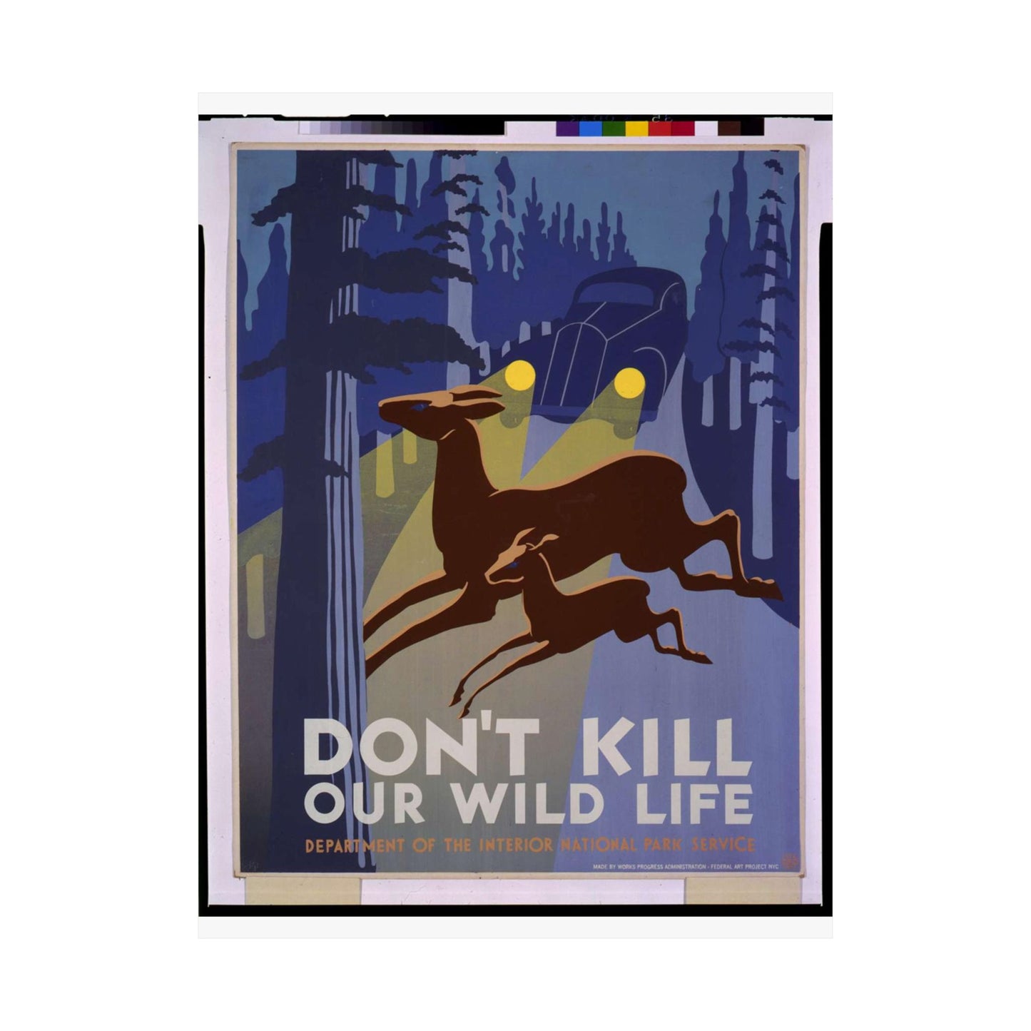 Don't kill our wild life - Art Deco public domain image High Quality Matte Wall Art Poster for Home, Office, Classroom