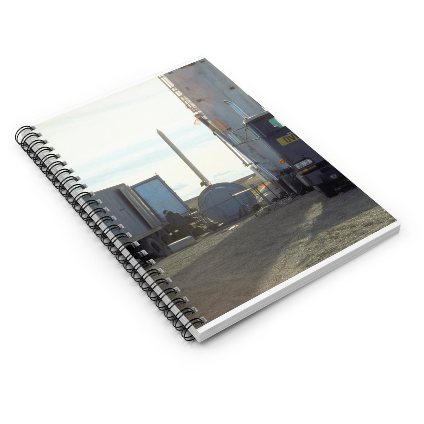 Members of the 44th Missile Maintenance Squadron erect a missile maintenance vehicle in preparation for the removal of an LGM-30F Minuteman II intercontinental ballistic missile. Spiral Bound Ruled Notebook with Printed Cover