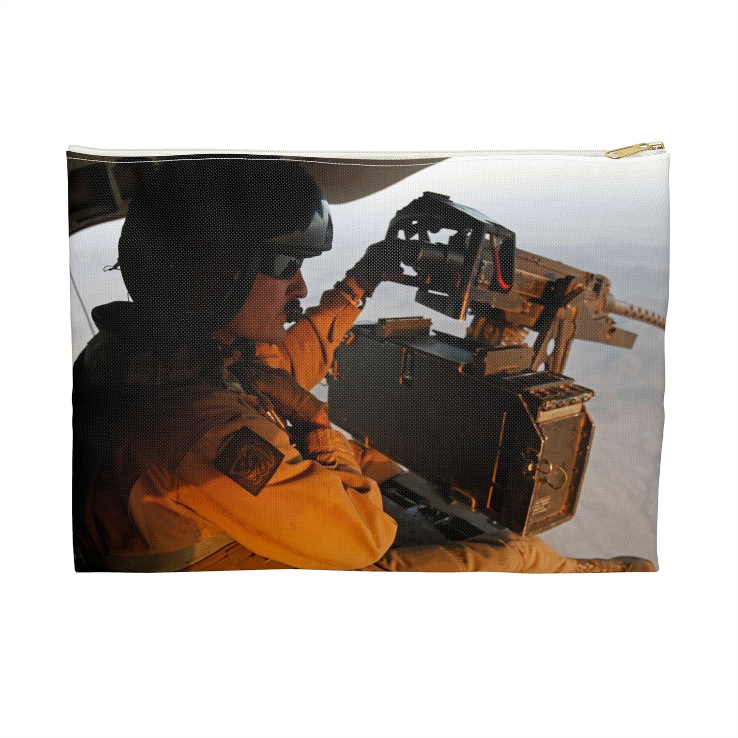 U.S. Marine Corps Staff Sgt. Peter A. Montalvo, a crew Large Organizer Pouch with Black Zipper