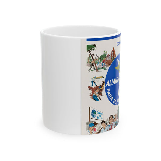 Alliance Posters, Cold War American Propaganda poster Beautiful Novelty Ceramic Coffee Mug 11oz