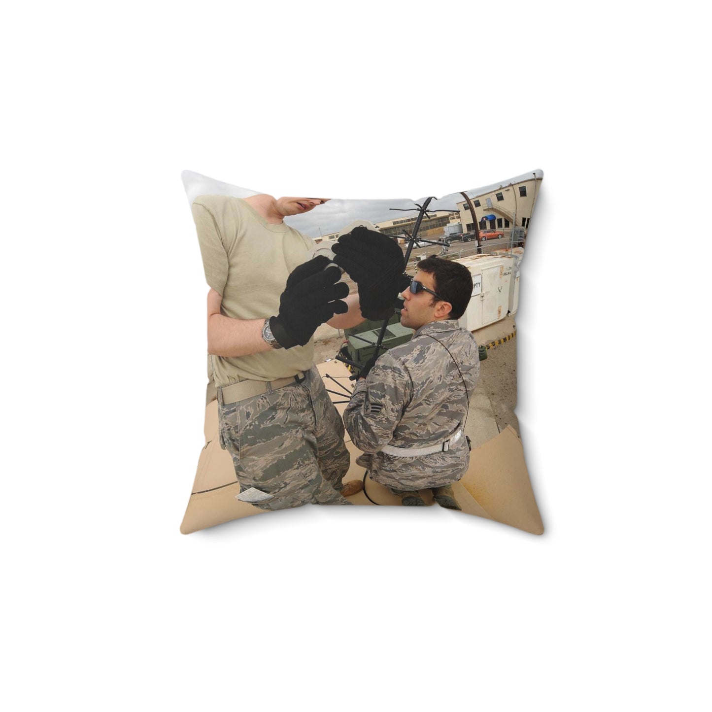 U.S. Air Force Master Sgt. Joseph Verant and Senior Decorative Accent Square Pillow