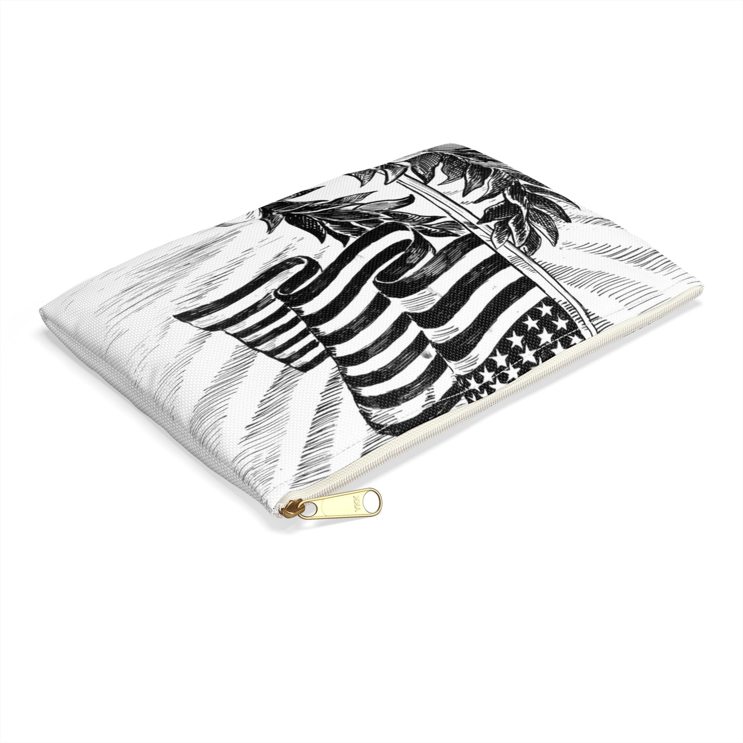 Flag Day, 1920 - Political cartoon, public domain image Large Organizer Pouch with Black Zipper