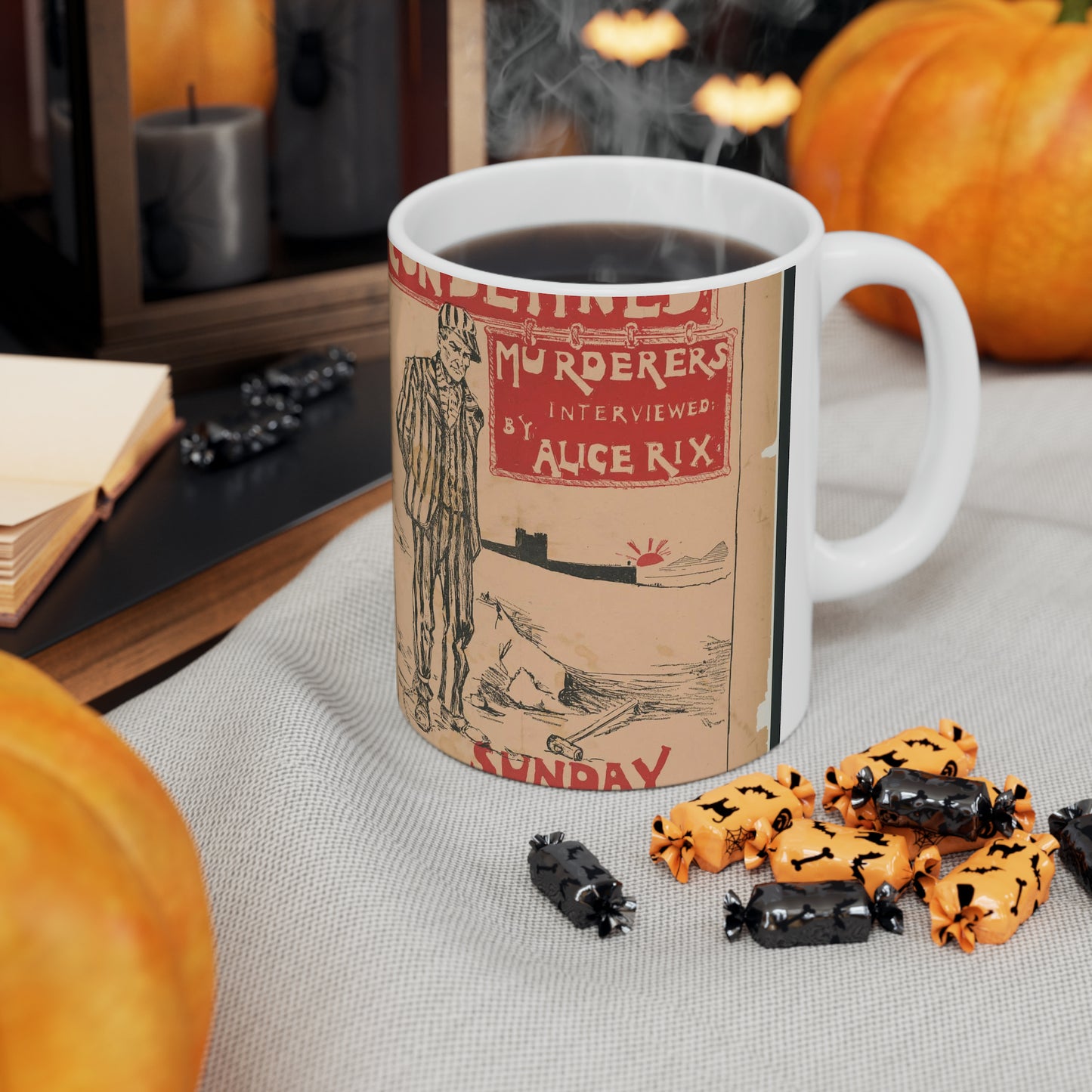 Condemned murderer interviewed by Alice Rix. Sunday Examiner Beautiful Novelty Ceramic Coffee Mug 11oz