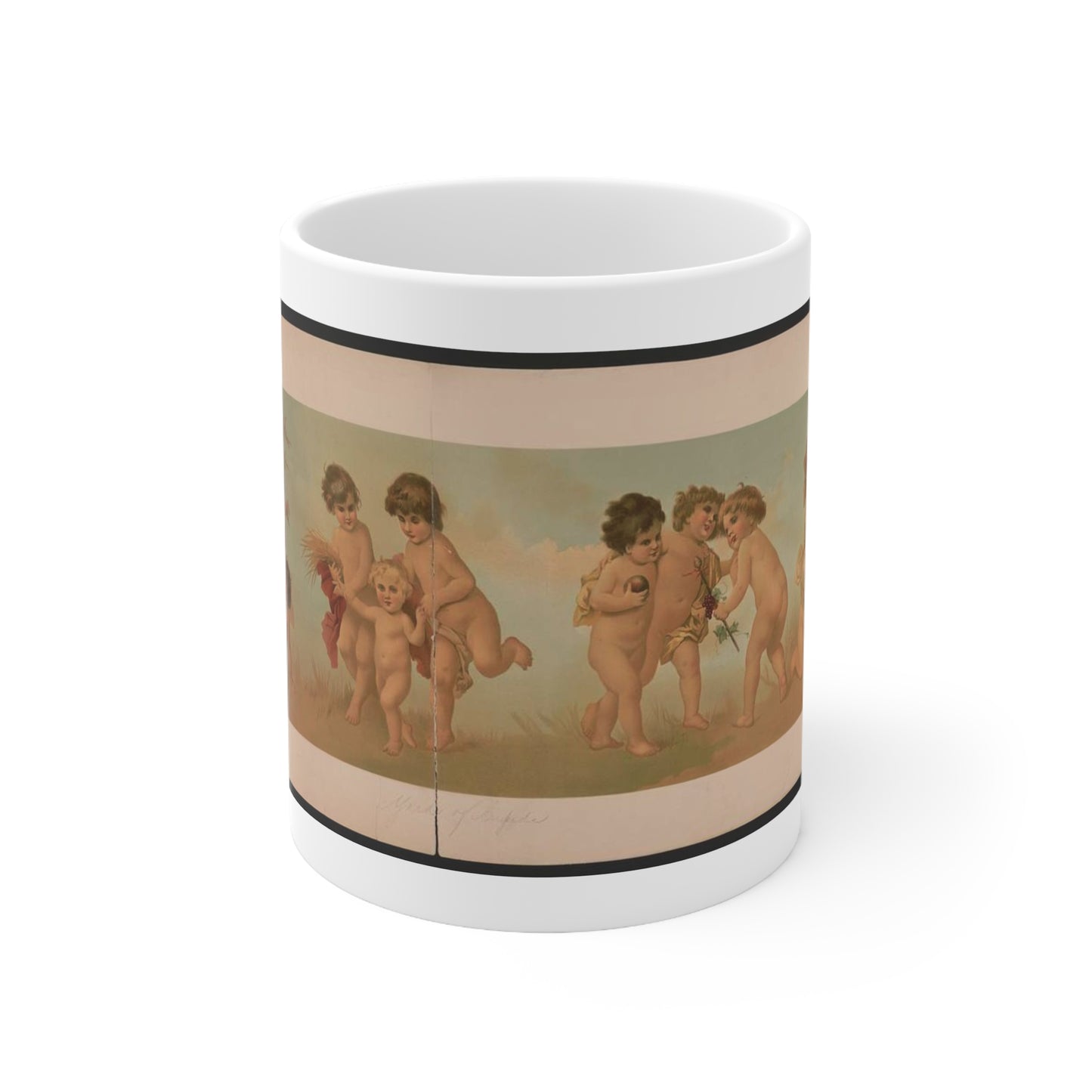 Yard of cupids - Print, Library of Congress collection Beautiful Novelty Ceramic Coffee Mug 11oz