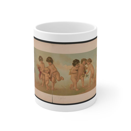 Yard of cupids - Print, Library of Congress collection Beautiful Novelty Ceramic Coffee Mug 11oz