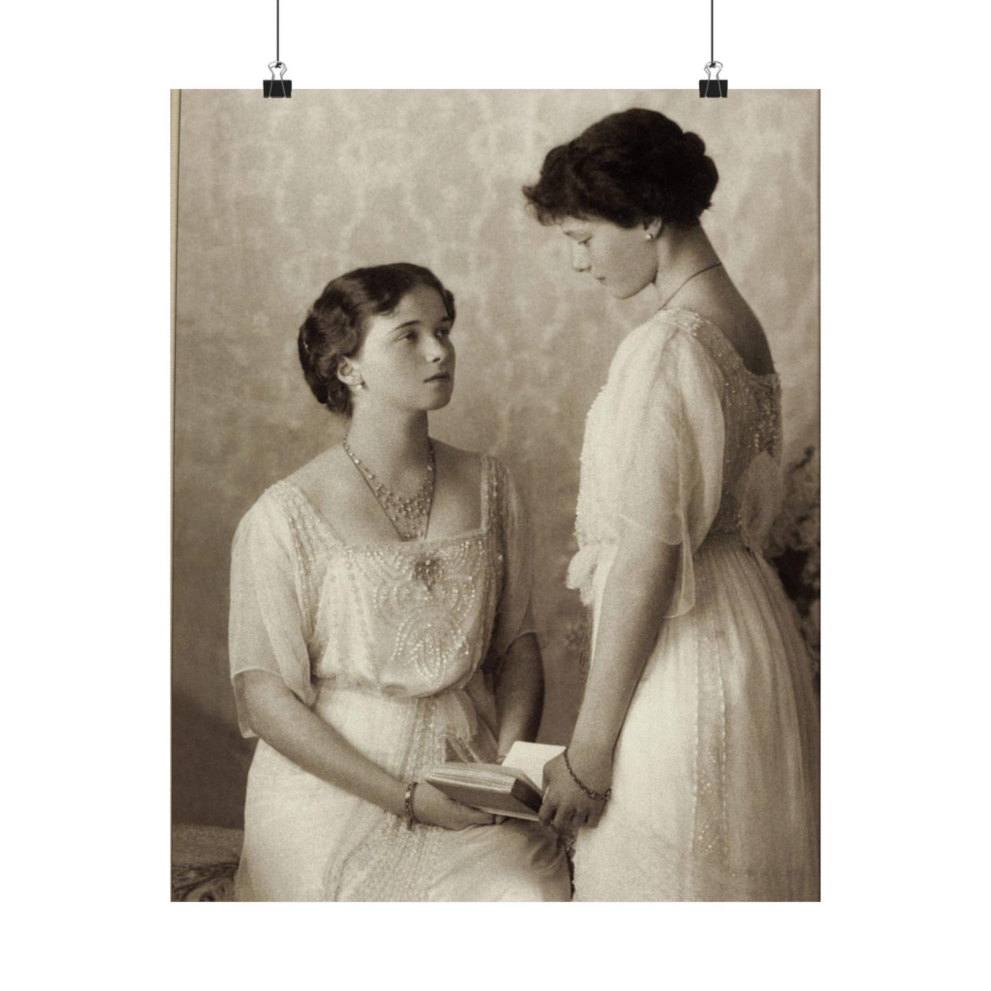 Grand Duchesses Olga and Tatiana. 1913. High Quality Matte Wall Art Poster for Home, Office, Classroom