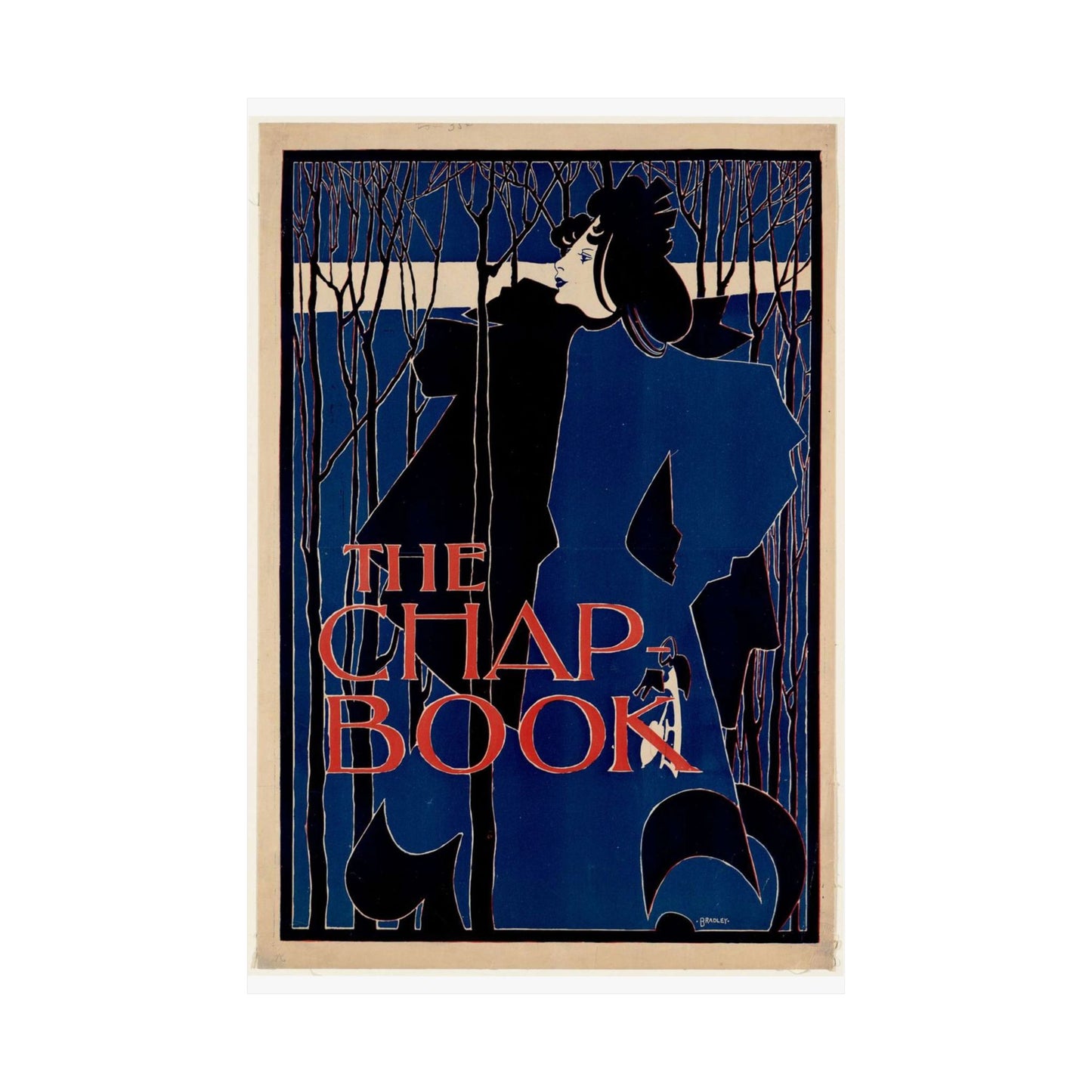 Will Bradley - The chap-book - Art nouveau public domain poster High Quality Matte Wall Art Poster for Home, Office, Classroom