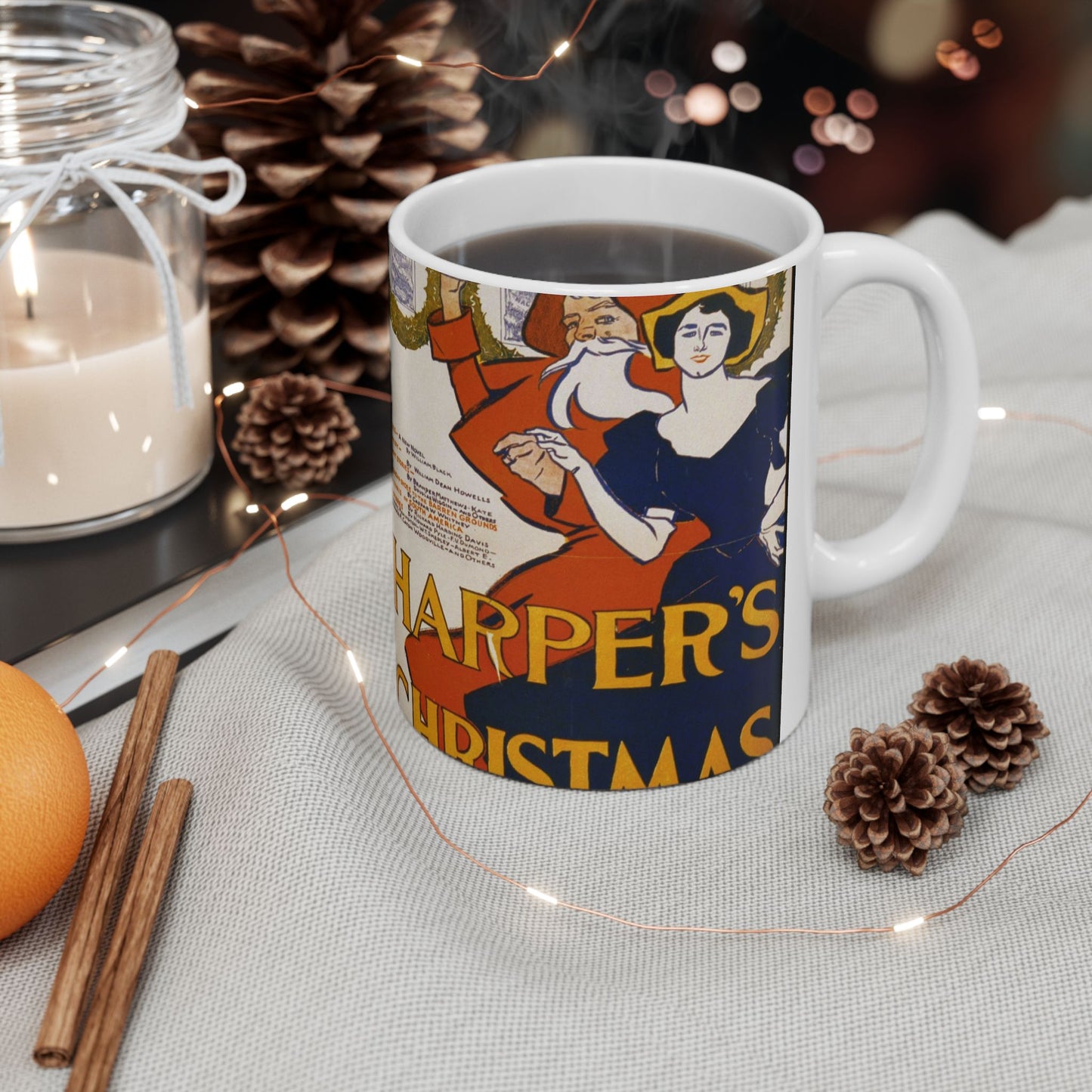 Edward Penfield - Harper's [for] Christmas, Art Nouveau Poster Beautiful Novelty Ceramic Coffee Mug 11oz