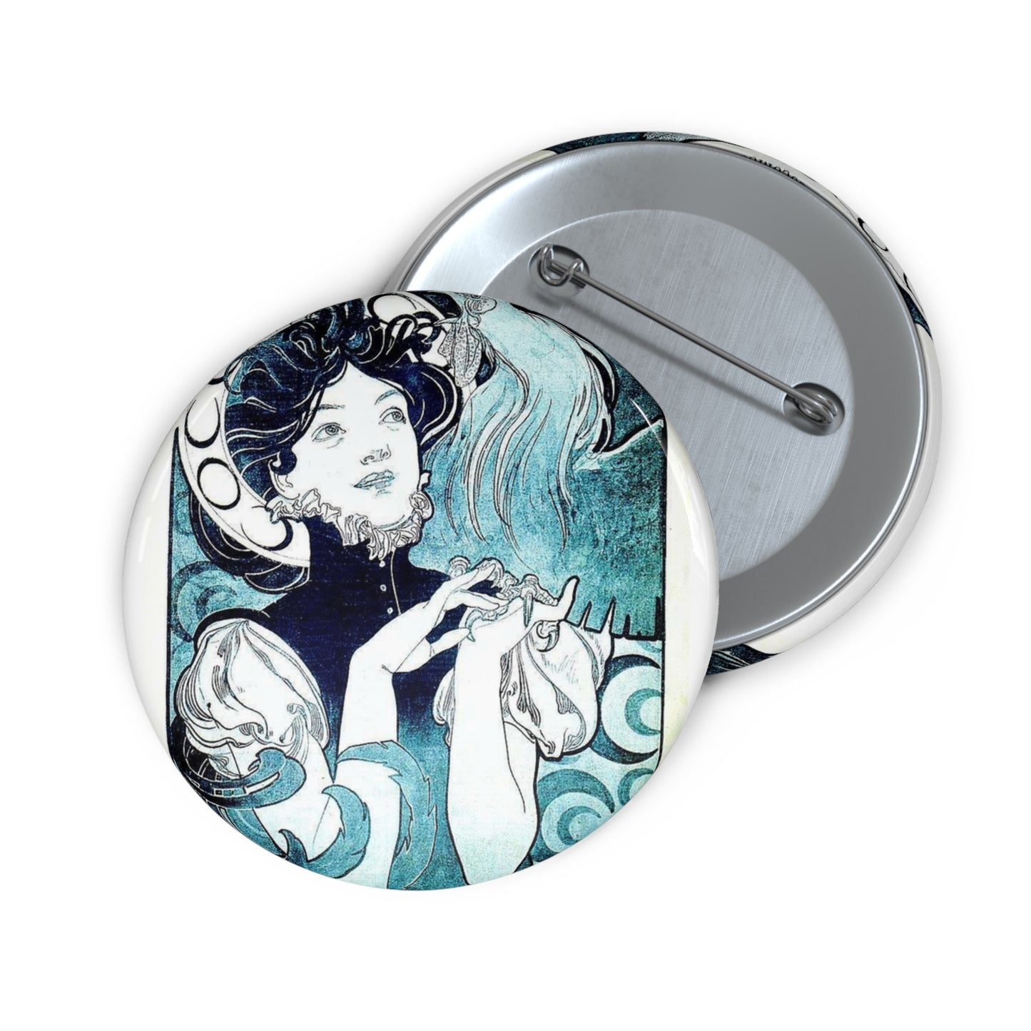 Cocorico 1 du 31 décembre 1898 - Alfons Mucha Pin Buttons with Crisp Design