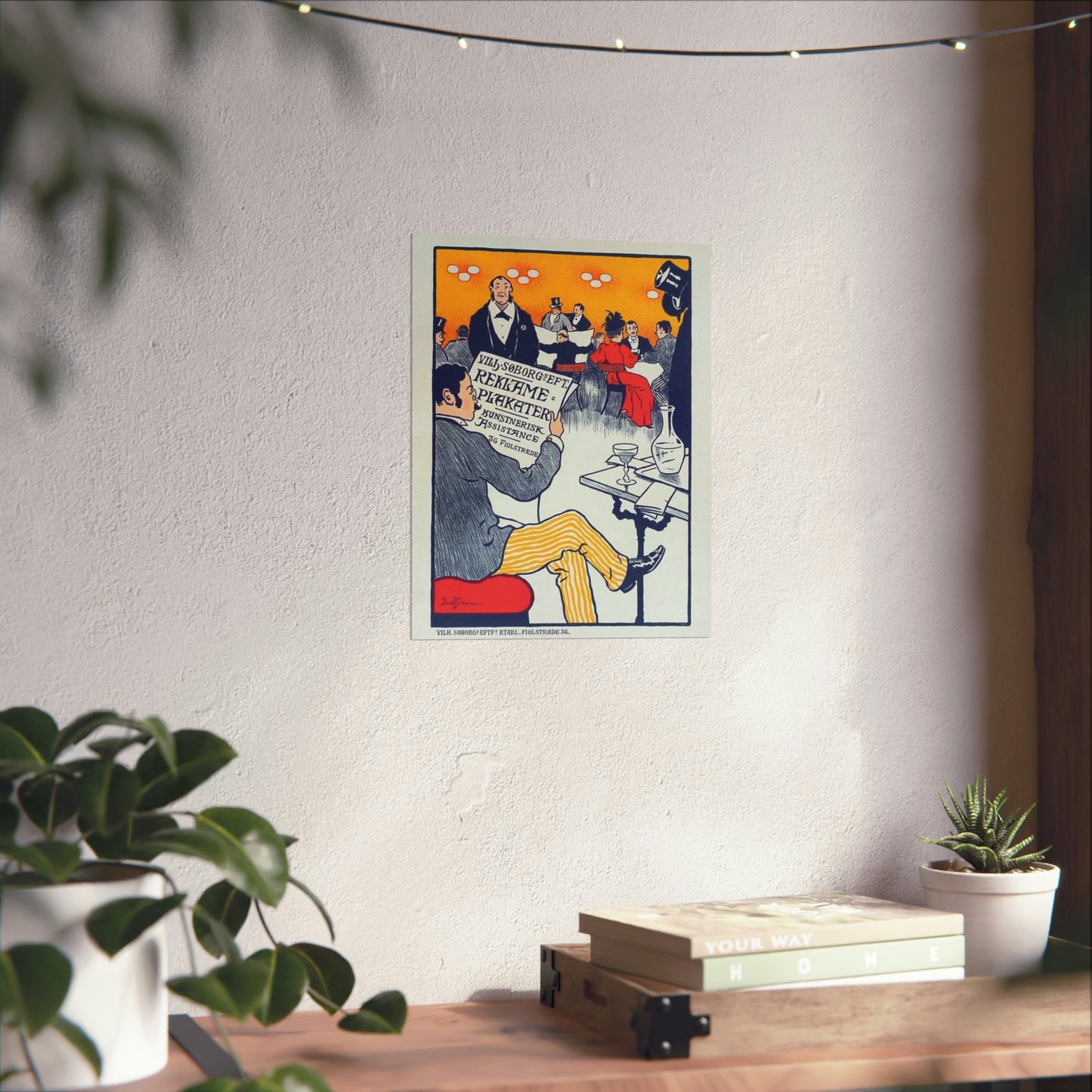 Affiche danoise pour les "Affiches artistiques Wilh. Söborg". High Quality Matte Wall Art Poster for Home, Office, Classroom