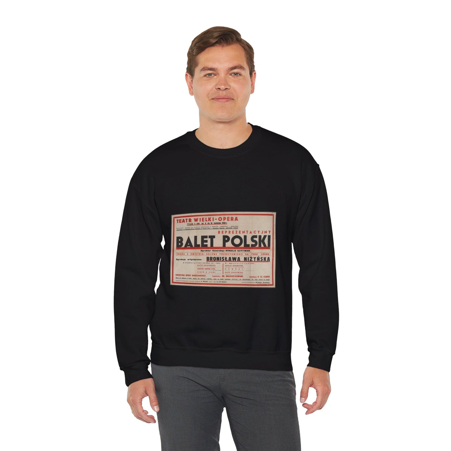 Balet Polski [2] Black Heavy Blend Adult Crew Neck SweatShirt