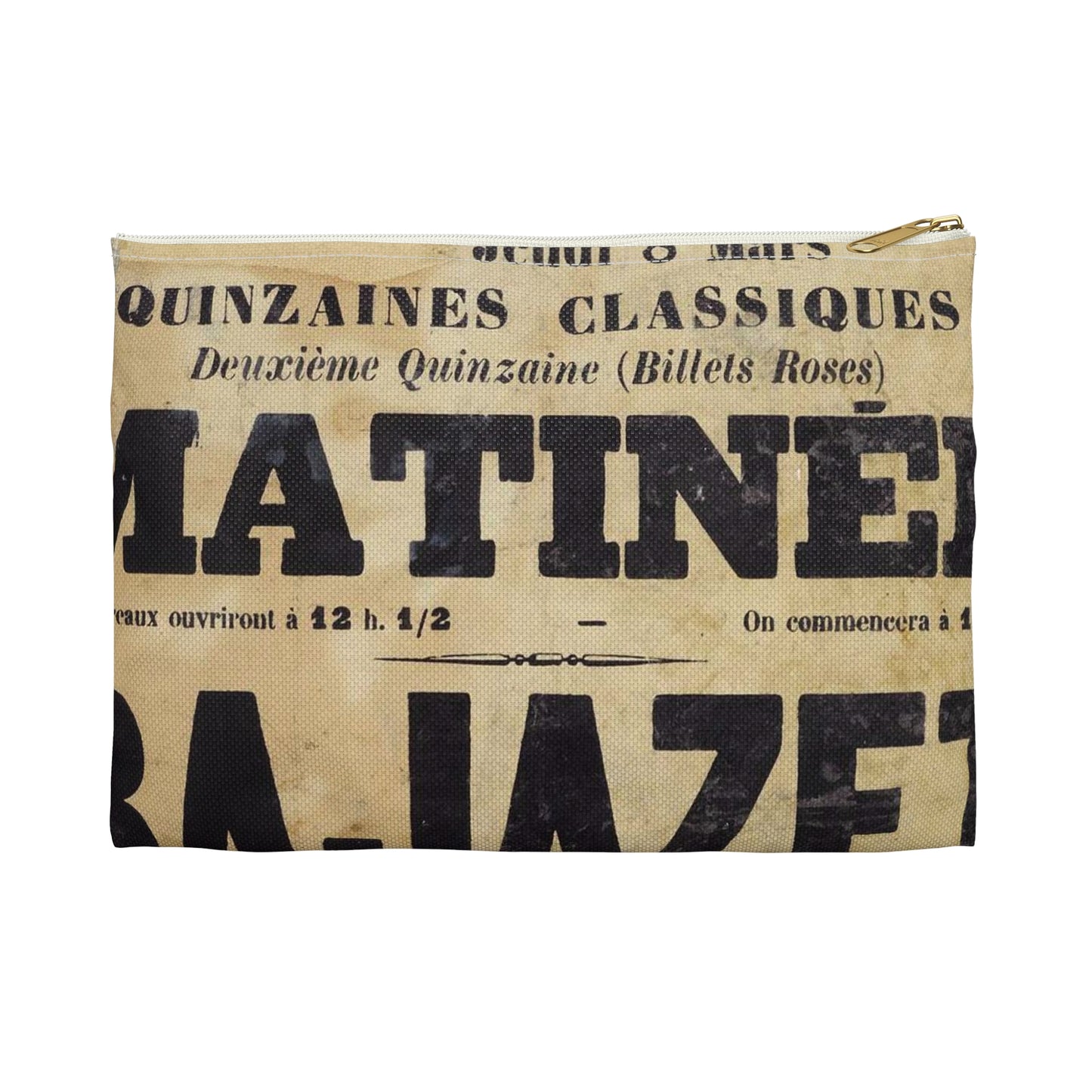 Poster of Bajazet 1900 - A poster advertising a concert in paris Large Organizer Pouch with Black Zipper