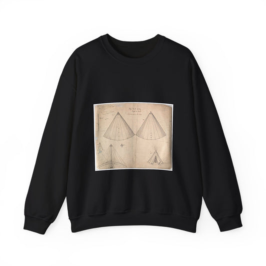 Patent drawing - Drawing of Improvement in Tents Public domain  image Black Heavy Blend Adult Crew Neck SweatShirt
