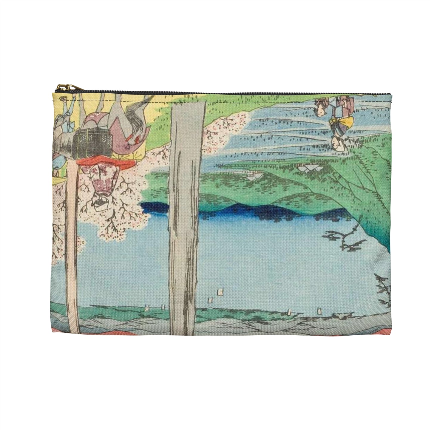 Mt. Rokuso in Kazusa Province LACMA M.2007.152.25 Large Organizer Pouch with Black Zipper