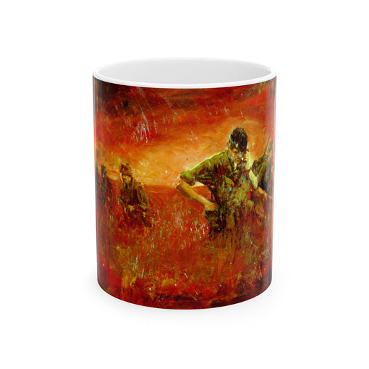 Artwork: "Man/Ready" Vietnam. Artist: Paul MAC Wiliams. Catalog Number: 1.141.87 Beautiful Novelty Ceramic Coffee Mug 11oz