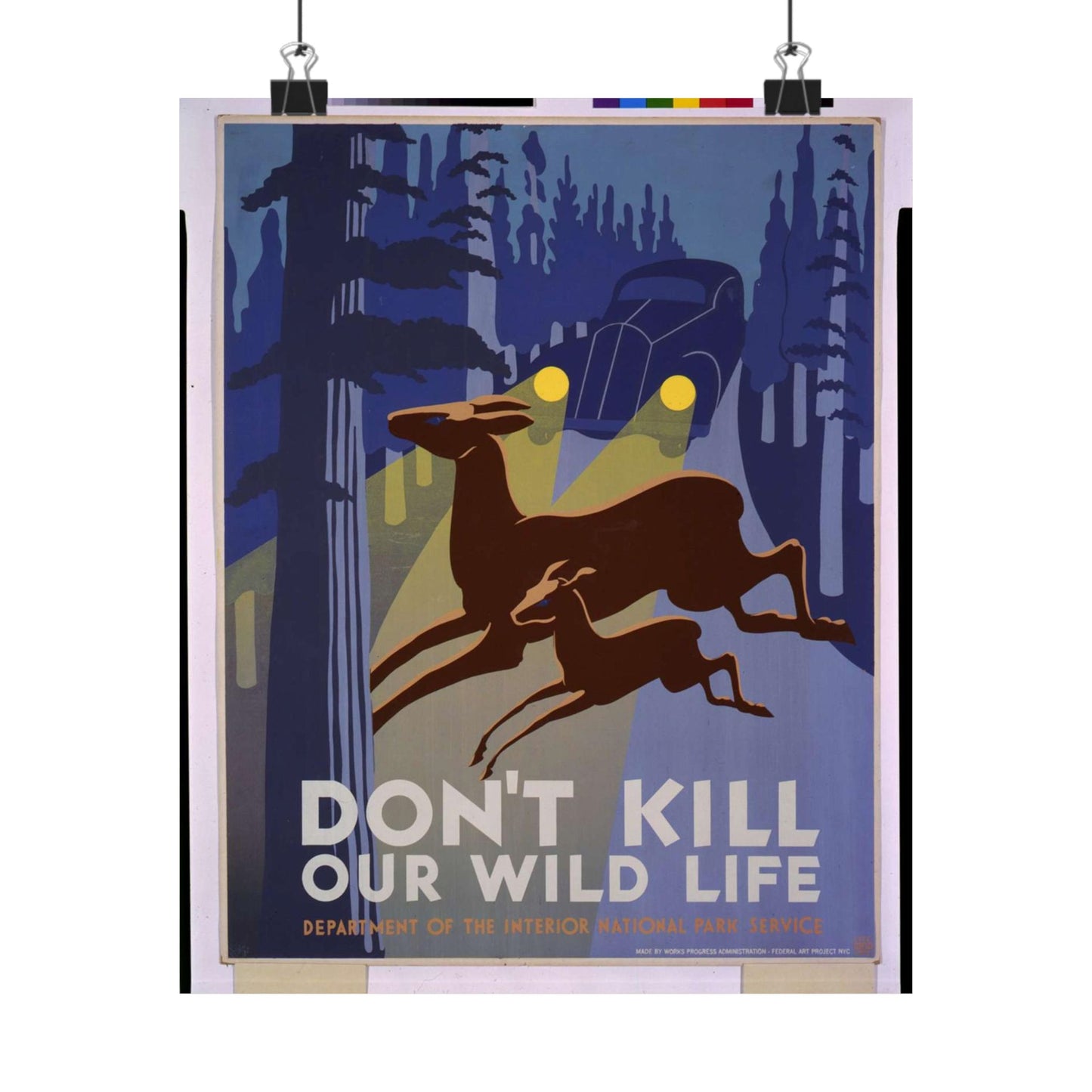 Don't kill our wild life - Art Deco public domain image High Quality Matte Wall Art Poster for Home, Office, Classroom