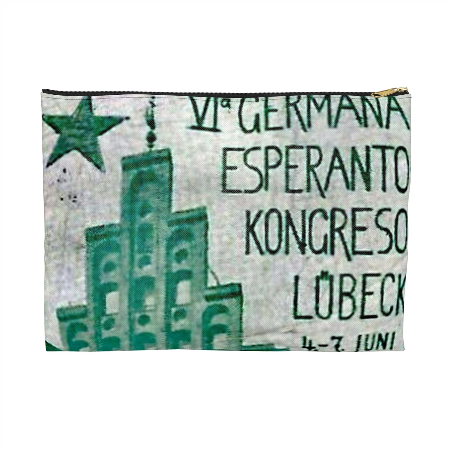 Damals – Esperanto-Kongress – 1911 – Reklamemarke Large Organizer Pouch with Black Zipper