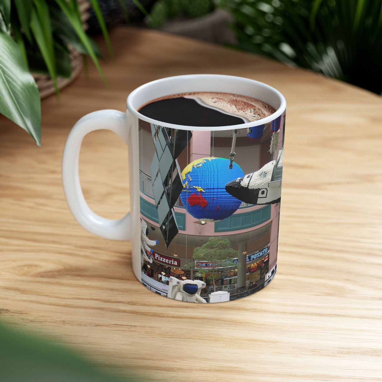 Grand Rounds Scenic Byway - Huge Lego Spaceship in the Mall of America Beautiful Novelty Ceramic Coffee Mug 11oz