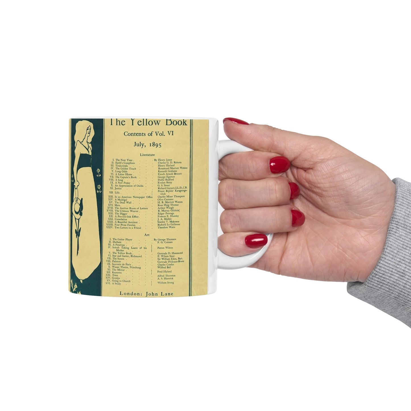 Sold here. The Yellow Book. Contents of Vol. VI, July, 1895 Beautiful Novelty Ceramic Coffee Mug 11oz